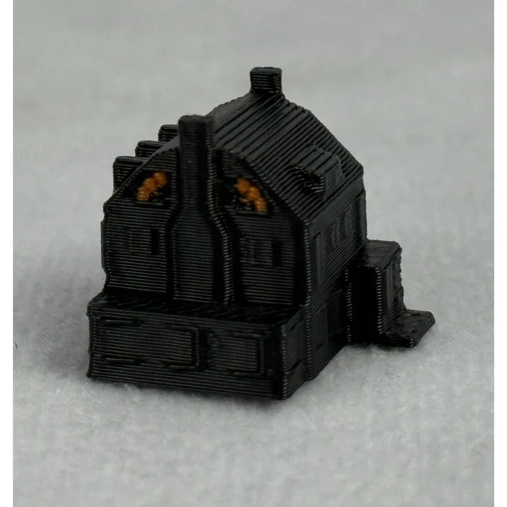 Amityville Horror 1979 Movie House Monopoly Game Piece Black with Orange Windows